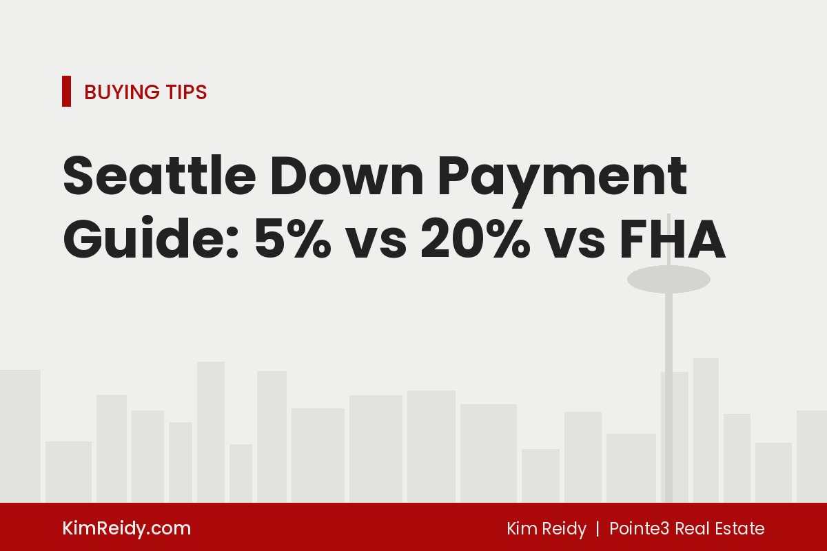 Seattle Down Payment Guide: 5% vs 20% vs FHA